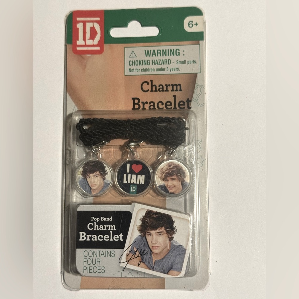 1D Charm Bracelet I Love Liam Charm Bracelet, One Direction, new sealed package